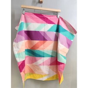 PBteen Pillow Sham Standard Pink Multi Color Stripe Chevron Boho Dorm Decor